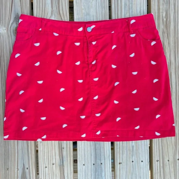 + Red Watermelon Slice Skort! VGUC! - Picture 1 of 11